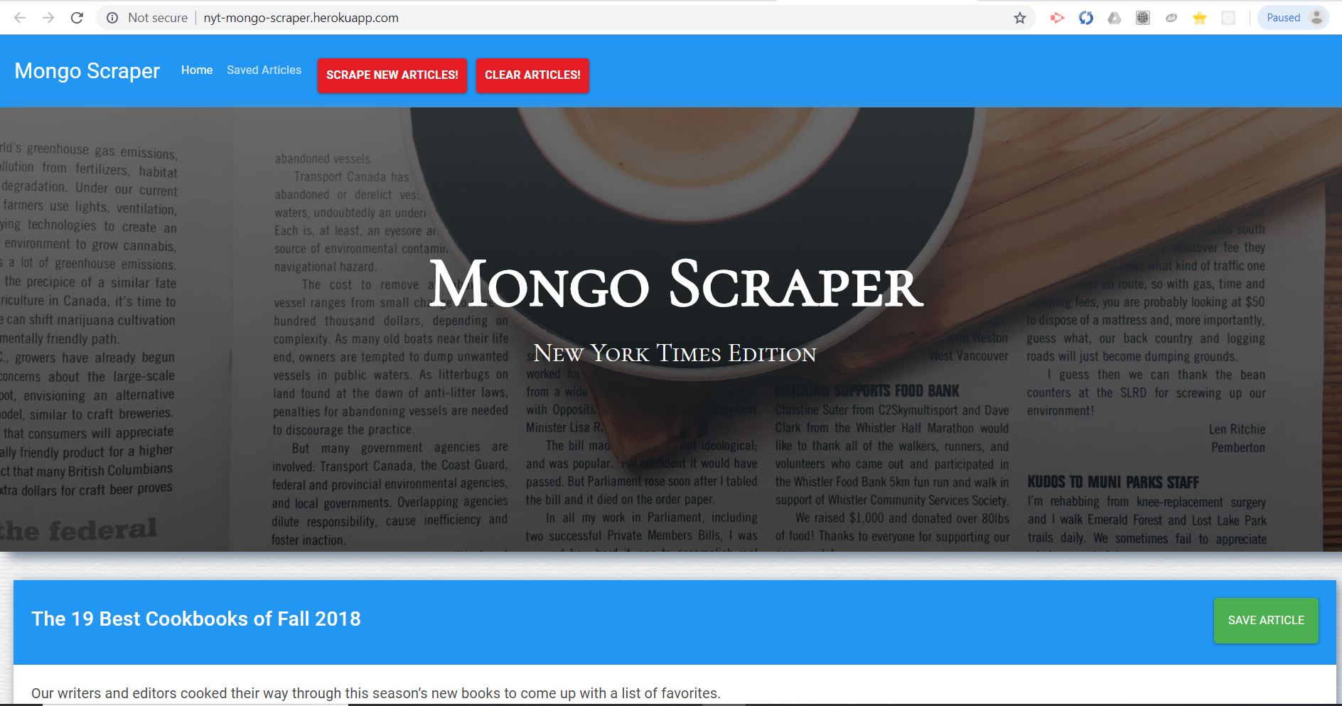Mongo Scrapper